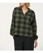 Cecilia Forêt lockeres Baumwolltop mit Karomuster