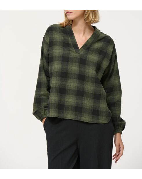 Cecilia Forêt lockeres Baumwolltop mit Karomuster