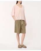 Lockeres T-Shirt Josie aus Puderleinen