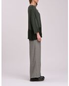 Rechte top van cashewbos van twee materialen