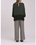 Rechte top van cashewbos van twee materialen