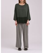 Rechte top van cashewbos van twee materialen