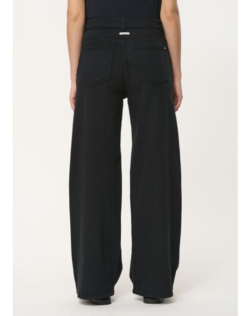 Jay Jeans aus Baumwollgabardine mit weitem Bein, schwarz