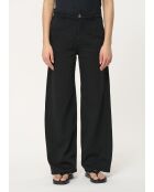 Jay zwarte katoenen gabardine jeans met wijde pijpen