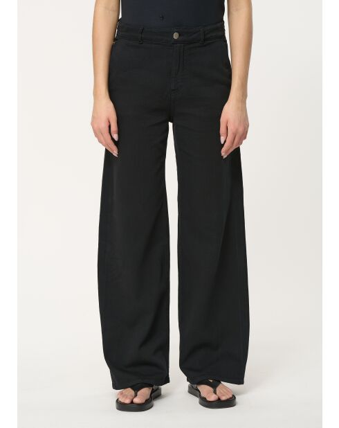 Jay Jeans aus Baumwollgabardine mit weitem Bein, schwarz