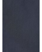 Marineblauw balshirt van effen katoen in popeline juni