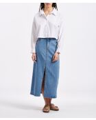 Wit overhemd van Berta katoenen popeline