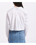 Wit overhemd van Berta katoenen popeline