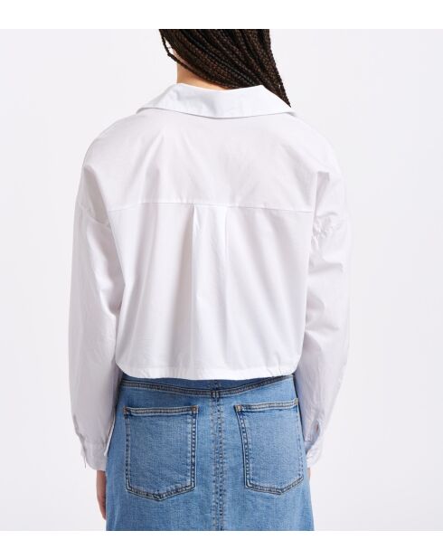 Wit overhemd van Berta katoenen popeline