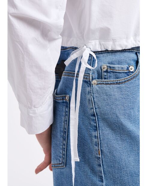 Wit overhemd van Berta katoenen popeline