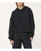 Felpa nera in felpa Jusko