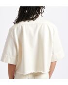 Ecrufarbene Boxy-Jacke Betty Coquillage aus Baumwollgabardine