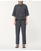 Betty Denim gestreept zacht katoenen jack met korte doos