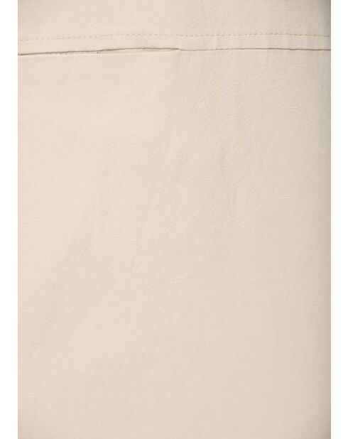 Beigefarbene ärmellose Anzugjacke aus Jaipur-Leinenmischung