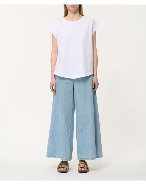T-Shirt en coton regular en coton Buki blanc