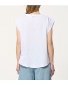T-Shirt en coton regular en coton Buki blanc