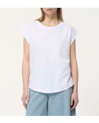 T-Shirt en coton regular en coton Buki blanc
