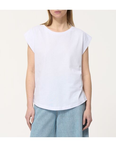 T-Shirt en coton regular en coton Buki blanc
