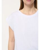 T-Shirt en coton regular en coton Buki blanc