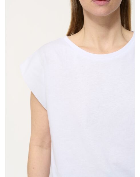 T-Shirt en coton regular en coton Buki blanc