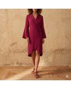 ANAE Camelia langes Kleid aus Seidenkrepp in Rosa