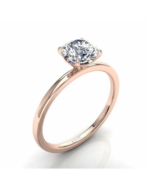 0.50 karaat Ely roségouden synthetische diamantsolitaire