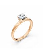 Solitario Olimpia de diamante sintético redondo de oro rosa de 1.00 quilates