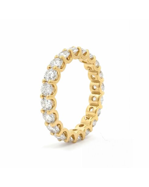 2.80 karaat synthetische diamant alliantie Stefania Yellow Gold