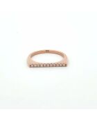 Gouden ring van Déborah in roségoud en synthetische diamanten