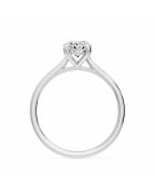 1.00 karaat ovale synthetische diamanten solitaire Viviana White Gold