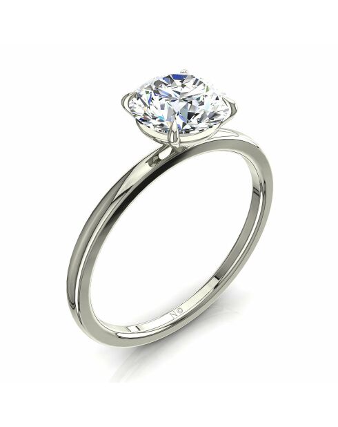 2.00 karaat Ely witgouden synthetische diamantsolitaire