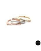 Anillo Déborah de oro blanco y diamantes sintéticos