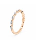 Half Alliance 9 diamantes sintéticos marqueses de 0,65 quilates Natalina Rose Gold