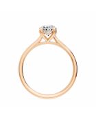 1.00 karaat Viviana roségouden ovale synthetische diamantsolitaire