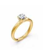 Solitario de diamante sintético redondo de 0.50 quilates Elisabetta Yellow Gold