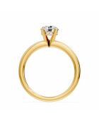 Solitario de diamante sintético redondo de 0.50 quilates Elisabetta Yellow Gold