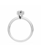 1.00 karaat Olimpia witgouden ronde synthetische diamantsolitaire