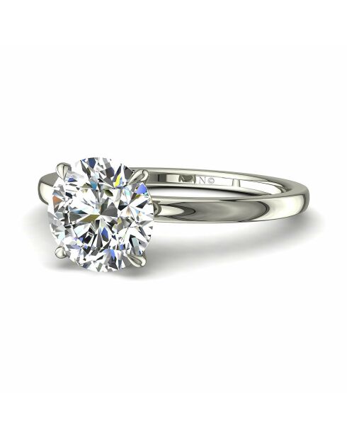 1.50 karaat Ely witgouden synthetische diamanten verlovingsring