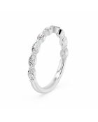 Half alliance 9 synthetische diamanten marquises 0,65 karaat Natalina Witgoud