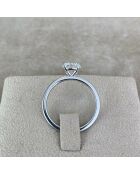 1.00 karaat Ely witgouden synthetische diamanten verlovingsring