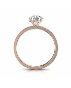 1.00 karaat Ely roségouden synthetische diamanten verlovingsring