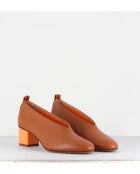 Escarpins en cuir Mildred camel