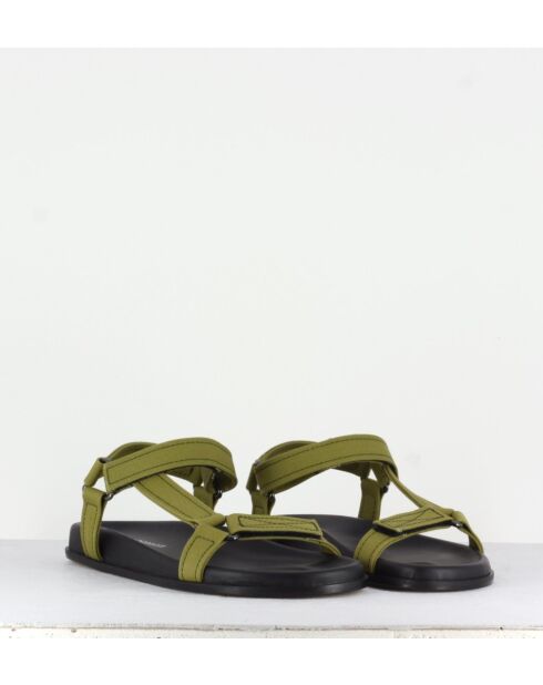 Giunona1 kaki leren sandalen