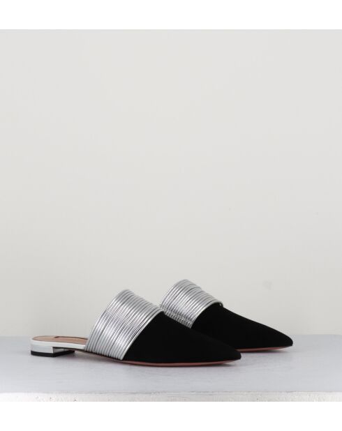 Rendezvous zwarte leren muiltjes