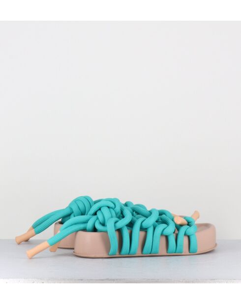 Sandali Jane in pelle blu