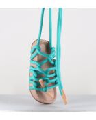 Sandali Jane in pelle blu