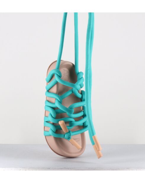 Sandali Jane in pelle blu