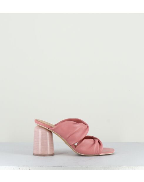 Nikki16 pinke Sandalen mit quadratischer Zehenpartie - Absatz 8 cm