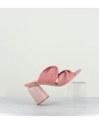 Nikki16 pinke Sandalen mit quadratischer Zehenpartie - Absatz 8 cm