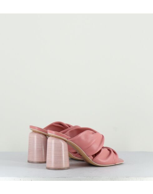 Nikki16 pinke Sandalen mit quadratischer Zehenpartie - Absatz 8 cm